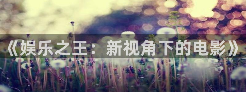 摩登7app最新版：《娱乐之王：新视角下的电影》